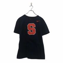 NIKE 半袖 ロゴ Tシャツ ナイキ M ネイビー オレンジ プリント クルーネック 古着卸 アメリカ仕入 a604-6523_画像1