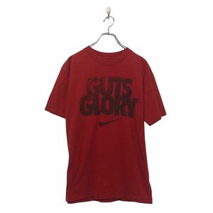 NIKE 半袖 ロゴ Tシャツ ナイキ M レッド ブラック クルーネック 古着卸 アメリカ仕入 a604-6641