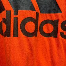 adidas 半袖 ロゴTシャツ M ネオンオレンジ アディダス クルーネック ビッグロゴ 古着卸 アメリカ仕入 a604-6655_画像5