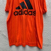 adidas 半袖 ロゴTシャツ M ネオンオレンジ アディダス クルーネック ビッグロゴ 古着卸 アメリカ仕入 a604-6655_画像3