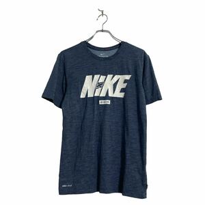 NIKE 半袖 プリント Tシャツ S グレー ナイキ ドライフィット 古着卸 アメリカ仕入 a604-6554