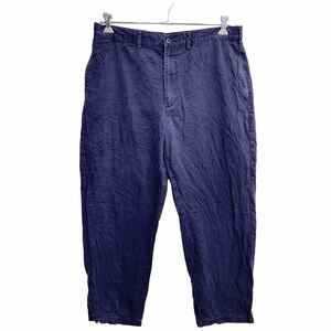 LANDS'END chinos W37 Ran z end big size navy cotton old clothes . America buying up 2404-802