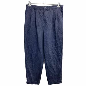 Puritan チノパン W36 タックパンツ ビッグサイズ ネイビー 古着卸 アメリカ仕入 2404-819