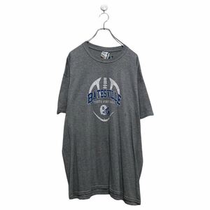 GILDAN 半袖 プリント Tシャツ ギルダン XL グレー ビッグサイズ アメフト クルーネック 古着卸 アメリカ仕入 a604-6936