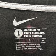 NIKE 半袖 ロゴ Tシャツ ナイキ L ブラック サッカー インテル バックプリント クルーネック プリント 古着卸 アメリカ仕入 a604-6896_画像7