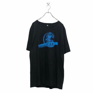 DISTRICT MADE 半袖 プリント Tシャツ M ブラック クルーネック 古着卸 アメリカ仕入 a604-7043