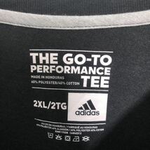 adidas 半袖 ロゴ Tシャツ アディダス 2XL ブラック ビッグサイズ プリント クルーネック 古着卸 アメリカ仕入 a604-7064_画像7