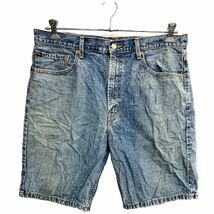 Levi's 505 デニム ショートパンツ W36 リーバイス レギュラーフィット ビッグサイズ ブルー コットン 古着卸 アメリカ仕入 2404-827_画像1