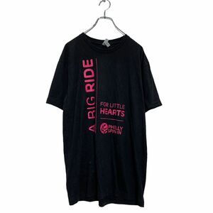 NEXT LEVEL 半袖 プリントTシャツ L ブラック ピンク ネクストレベル クルーネック バックプリント 古着卸 アメリカ仕入 a604-7123