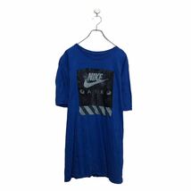 NIKE 半袖 ロゴ Tシャツ ナイキ XL ブルー ビッグサイズ イラスト クルーネック 古着卸 アメリカ仕入 a604-7230_画像1