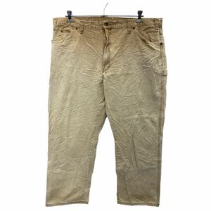 Dickies ワークパンツ W44 ディッキーズ ペインターパンツ コットン ダック ビッグサイズ キャメル 古着卸 アメリカ仕入 2312-757