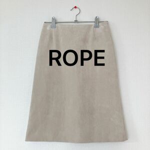 ROPE 膝丈 スカート タイトスカート スリット ベージュ ベルト ロペ