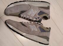 送料無料/size=27cm(D)/NEW BALANCE/ニューバランス/M998/MADE IN U.S.A./GR/グレー/USA製/U998/NB/_画像5