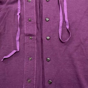 ALBERTA FERRETTI アルベルタフェレッティ カーディガン ヴァージン・ウール100% 紫色 イタリア製 Sサイズ 古着の画像3
