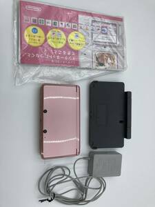 【20】3DS ニンテンドー3DS ミスティピンク 動作確認済み動作品 本体 タッチペン 付属 Nintendo 3DS Ds ニンテンドー 任天堂 説明書付き