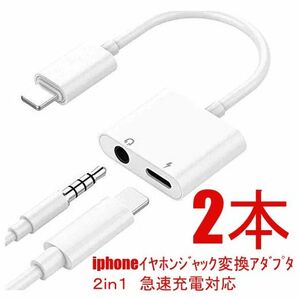 iphone イヤホンジャック変換アダプタ ２ｉｎ１　2本