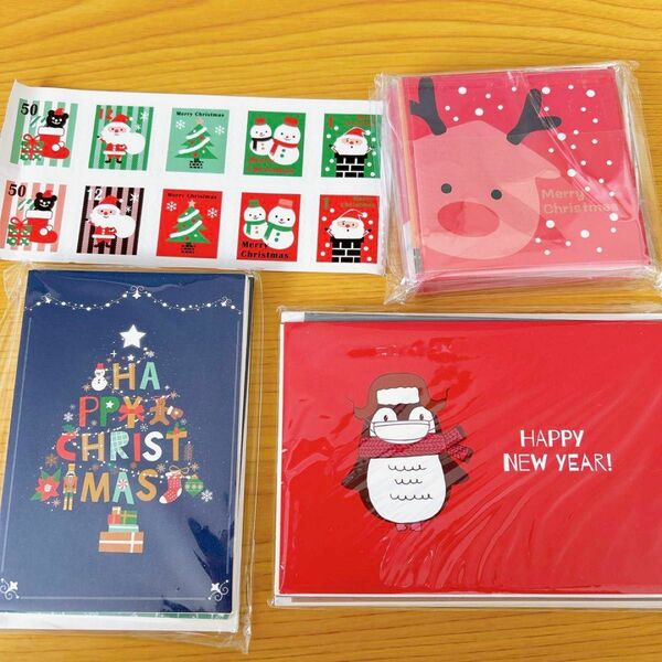 クリスマス メッセージカードセット ミニカード かわいい サンタクロース 新品