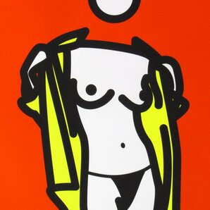 【GINZA絵画館】ジュリアン・オピー シルク版画「Woman Taking Off Man's Shirt」2003年作・現代美術超人気作家・大判・楽しめます！R82A4の画像6