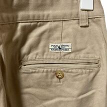 POLO CHINO RALPH LAUREN ラルフローレン ポロチノ ベージュ ボトムス タックパンツ アクティ21 メンズ 古着_画像7