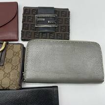 グッチ FENDI カルティエ など【 10点 まとめ セット 】GUCCI フェンディ Cartier コーチ COACH 長財布 小物 大量 レザー ジャンク _画像3