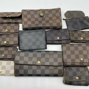 LOUIS VUITTON【 14点 まとめ セット 】ルイヴィトン 長財布 折り財布 ダミエ モノグラム 小物 大量 LV レザー ポルト ウォレット ジャンク