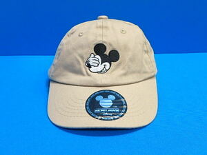 n404k Mickey embroidery cap Kids child hat beige Disney corporation i- cam group man girl used (0305-2)