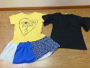 n404y　BREEZE　GU　120サイズ　ワンピース　チュニック　Tシャツ　キッズ　女の子　子供服　子ども　(0318)