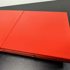 稀少品 動作品 SONY PS2 赤 本体 コントローラー PlayStation2 シナバー レッド SCPH-90000 CR プレイステーション2 CINNABAR REDの画像3