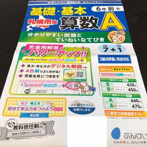 2630 基礎基本算数A 6年 文溪堂 小学 ドリル 問題集 テスト用紙 教材 テキスト 解答 家庭学習 計算 漢字 過去問 ワーク 勉強 非売品