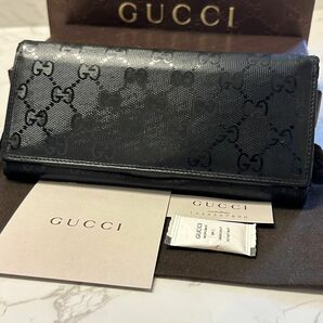 新品同様！ グッチ GUCCI 財布 二つ折り 長財布　インプリメ