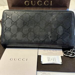 超良品！ グッチ GUCCI 財布 長財布　インプリメ GG金具 ラウンドファスナー