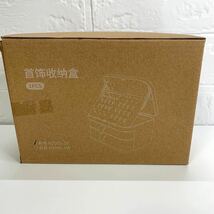 【送料無料】プラスチック 二層透明ジュエリー収納ボックス フリップカバー 防塵イヤリング ジュエリーボックス(A120)_画像4