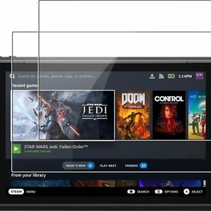 【送料無料】2枚セットSteam Deck OLED 用 フィルム 保護フィルム 強化 ガラスフィルム 7.4インチ 高透過率 硬度9H(A118)