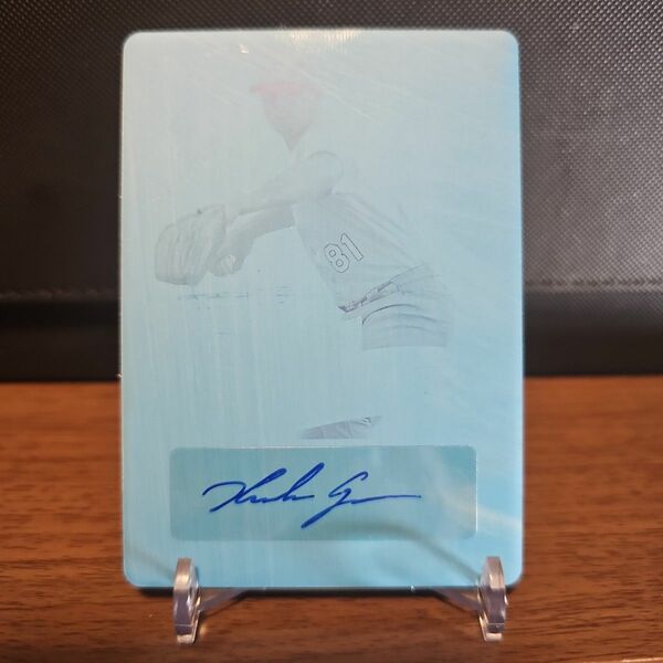 (1of1!)MLB 2021 LEAF METAL CYAN PLATE NOLAN GORMAN auto