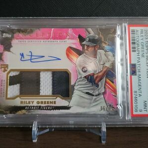 MLB TOPPS INCEPTION RILEY GREENE RC PATCH RELIC auto PSA9