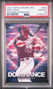 MLB 2023 TOPPS CHROME MIKE TROUT DIAMOND DOMINANCE PSA10