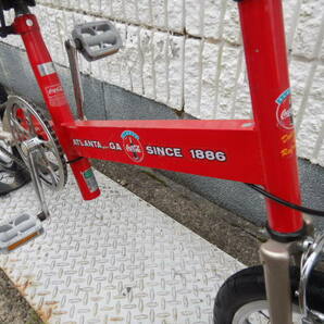 #228 超激レア 非売品 ? Coca-Cola コカ・コーラ ATLATA GASINCE1886 ミニベロ バイク 小型 自転車 14インチ オブジェ/コレクターの画像4