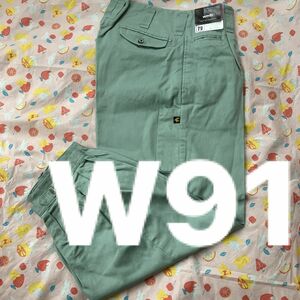 W91溶接作業ズボン綿100%アースグリーン