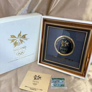 ー 長野オリンピック 公式ライセンス商品 漆蒔絵 記念額 コレクション の画像1