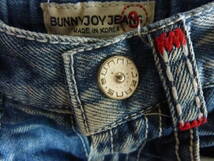 ★BUNNYJOY JEANS ダメージデニム【ショートスカート】☆ビンテージ風☆お洒落ロゴボタン★女の子サイズ(サイズは説明に記載)★中古品★_画像9