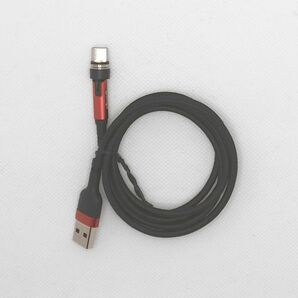 Type-C １ｍ赤色１本曲るマグネット磁石式USB充電通信ケーブル タイプCの画像2