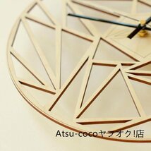 モダンなデザイン☆ 木製 壁 時計 モダン デザイン ホーム ユニークなデザイン ウッド調 おしゃれ リビング_画像5