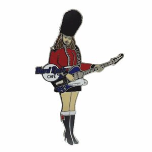 Hard Rock CAFE ギターを弾く女性衛兵 ピンズ ハードロックカフェ LONDON ピンバッジ ピンバッチ 留め具付き