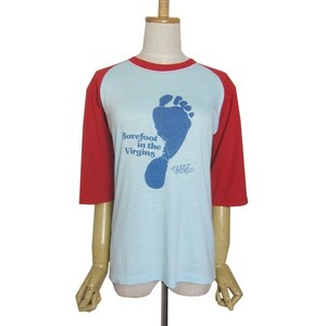 tシャツ 五分袖 リメイクtシャツ プリントTシャツ サイズS位 古着