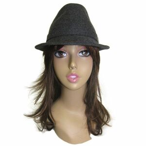 ヨーロッパ 中折れ 帽子 faustmann サイズ53.5cm ビンテージ ハット 古着
