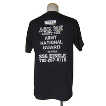 GILDAN 騎士 プリントtシャツ 黒色 ARMY NATIONAL GUARD 陸軍州兵 ティーシャツ メンズ Mサイズ 古着 tシャツ tee_画像2