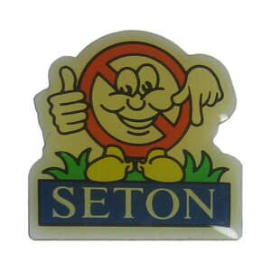 ピンバッチ ピンズ 道路標識 SETON フランス ピンバッジ 留め具付き レトロ