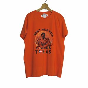 新品 tシャツ GILDAN シリアルキラー 殺人鬼 プリントTシャツ 半袖 レディース XLサイズ オレンジ色 ティーシャツ