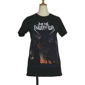 メタルバンドTシャツ METAL INQUISITOR ロック Tシャツ 半袖 メンズ S位 ヨーロッパ 古着 レトロ