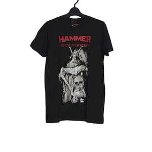 新品 tシャツ HAMMER HOUSE OF HORROR プリントTシャツ GILDAN 黒色 メンズ Sサイズ 半袖 ティーシャツ ホラー スカル
